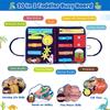 Activity Board Montessori 20 in 1 per Bambini – Giocattolo Sensoriale con Pannelli Extra Fai-da-te per l'Apprendimento delle Abilità Motorie Fini e Viaggio, Educativo per la Scuola dell'Infanzia