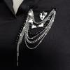  Heart Metal Chain Pendant Multi-Layer Tassel Brooch For Women Man Trousers Pins Jewelry Accessries Gifts