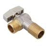 Brass 1/4 Turn Stop Valves for Kitchen Supplies 1/2Inch Inlet Outlet With 3/8Inch Adapter for Hot and Cold Water