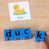 1 Set Crossword Puzzle Simple Operation Bright Color Early Education Word Spelling 3D Blocks Game for Gift
