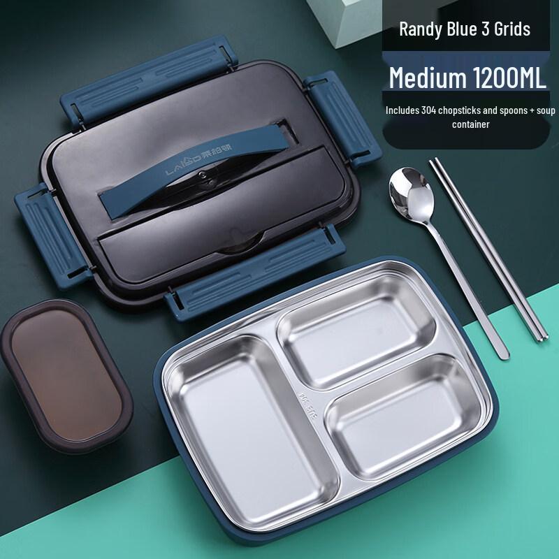 ZISIZ Large Capacity Disposable Divided Lunch Box