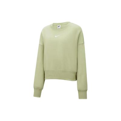 Solid Color Casual Crew Neck Loose Sweatshirt Women Sweatshirt Green DQ5762-371