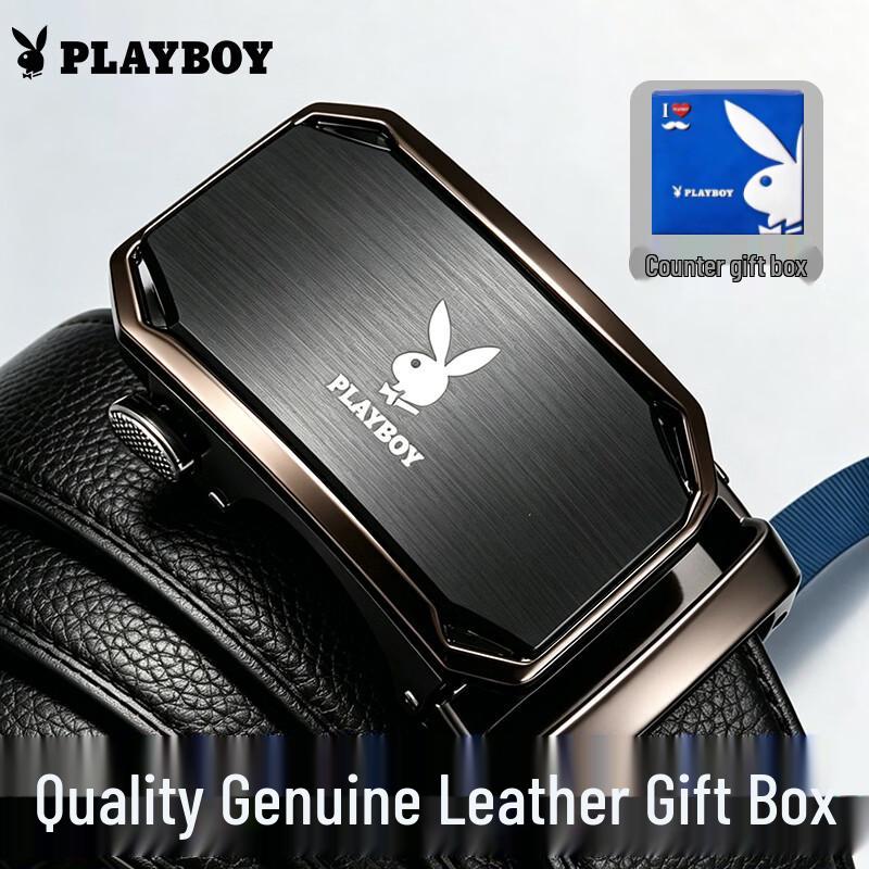 

PLAYBOY Men s Genuine Leather Automatic Buckle Belt