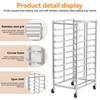 Estante de Acero Inoxidable para Hornear de 10 Niveles con Ruedas, Carrito para Bandejas Comercial, Soporte Móvil y Desmontable para Panadería para Horno Panadería Pastelería, 33 libras por Estante,