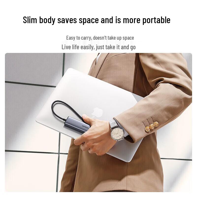 UGREEN USB-C To Ethernet Adapter & 3-Port USB 3.0 Hub