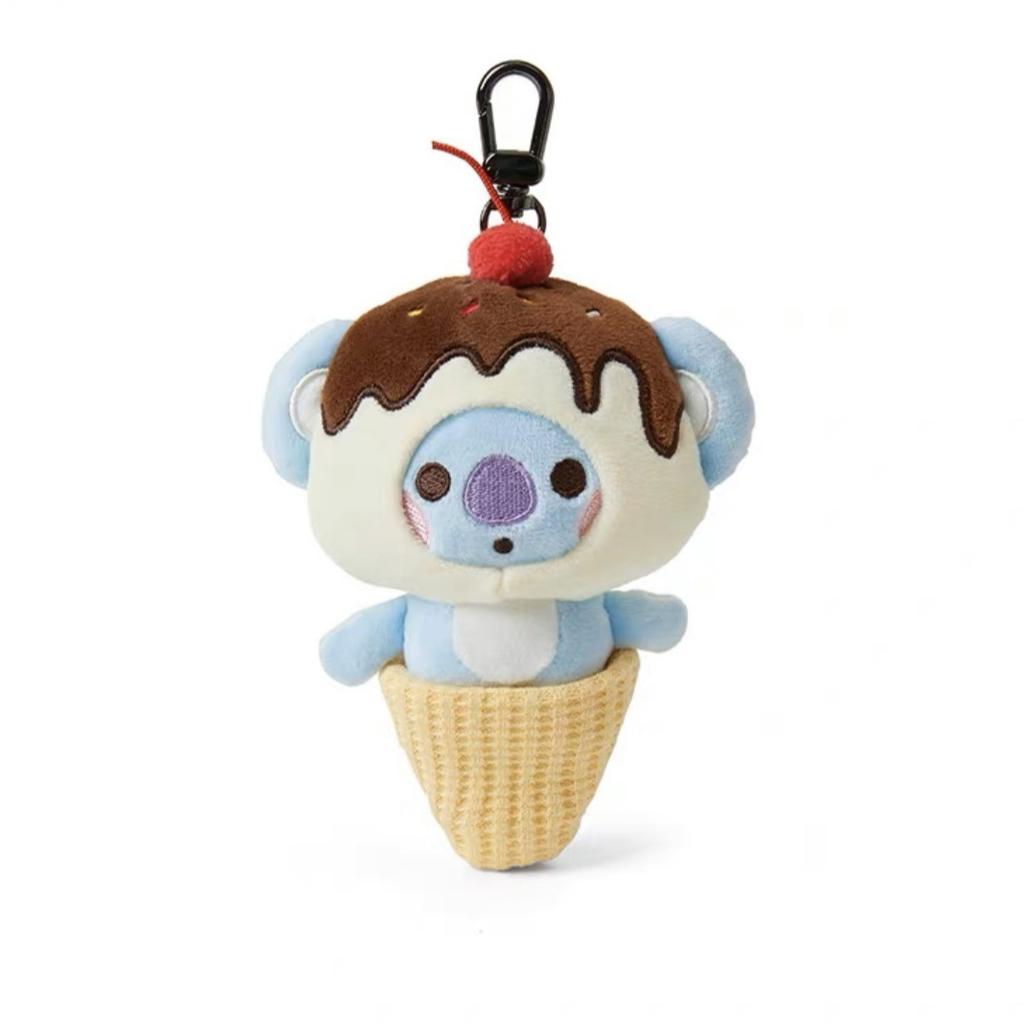 10cm Korean Popular Idol Boy Group Kawaii Plush keychain pendant small animal cross-dressing dessert cake plush doll Anime