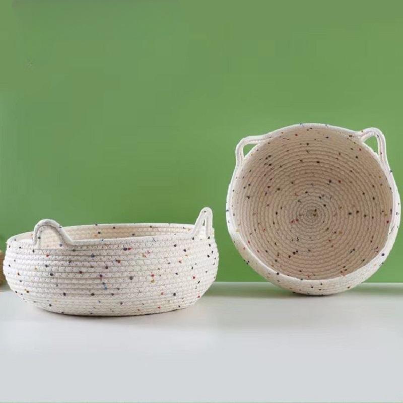 40CM Cat Bed Cotton Rope Weaving Pet Nest Cat Claw Grinding Board Comfortable Puppy House Large Dog Bed Pet Supplies