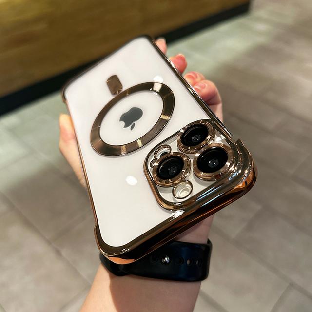 Shockproof Frameless Clear Phone Case For Iphone 14 13 12 Pro Max 14plus 14pro Ultra Thin Lens Protection Wireless Charge Cover