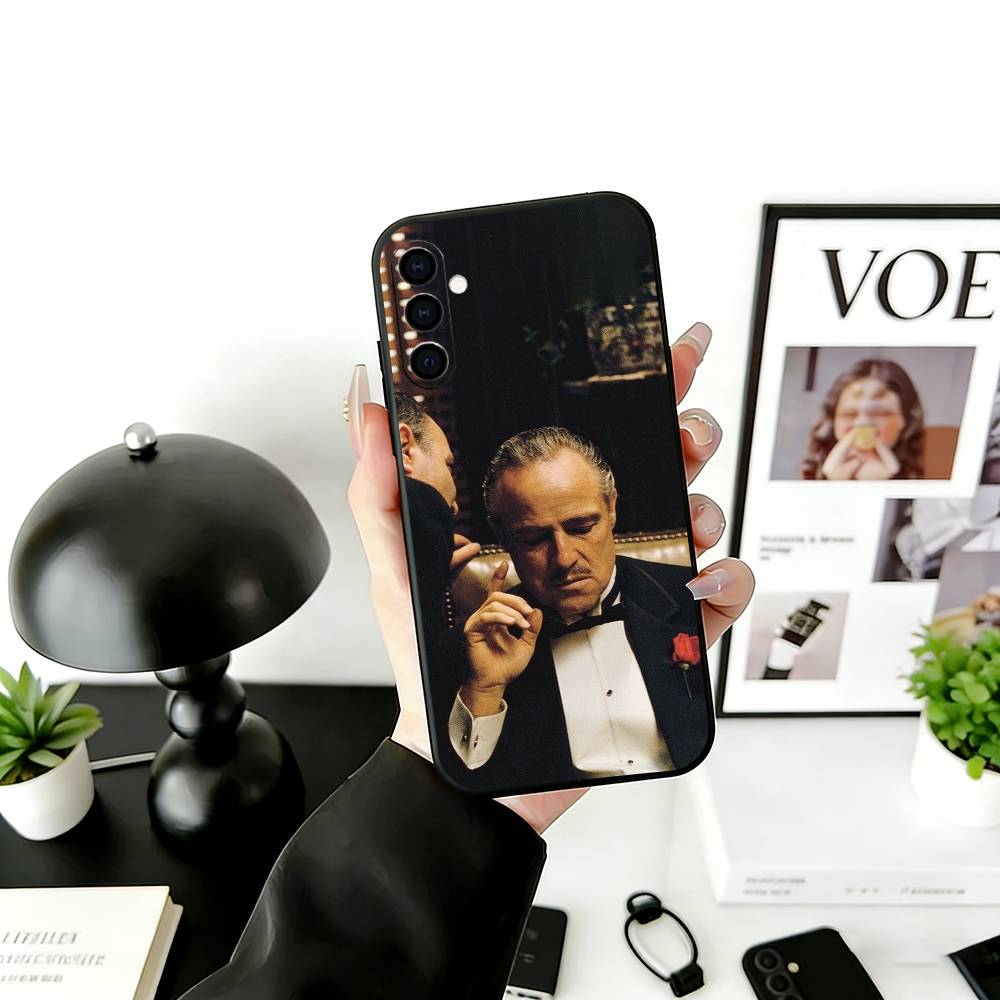 

God-father Andolini Phone Case For Samsung Galaxy A73,A72,A71,A70,A53,A52,A51,Soft Silicone Black Cover Samsung a50 30s 50s