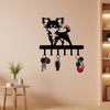 Metal Dog Key Holder Wall Mounted Modern Entryway Decor