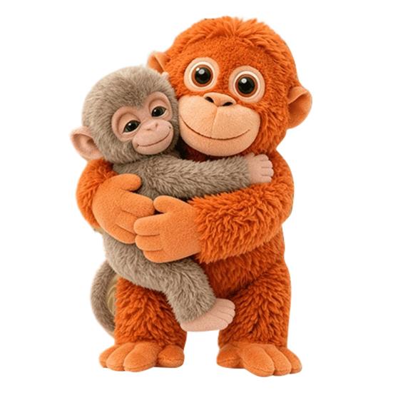 Punch Monkey Plush Pendant 2D Flat Texture Decorative Hanging Pendant Bags Backpacks Cars Wallets