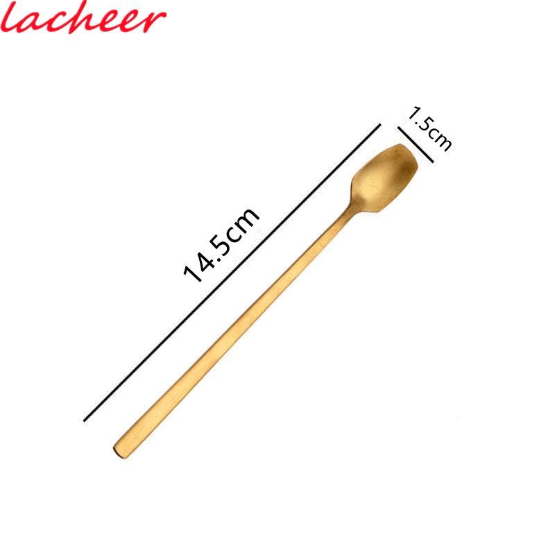 

Ложка для смешивания напитков из нержавеющей стали длиной 14,5 см с длинной ручкой golden