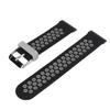 24mm Replacement Watchband Color Contrast Adjust Size Soft Silicone Watch Strap for Spartan Hr Baro Black Gray