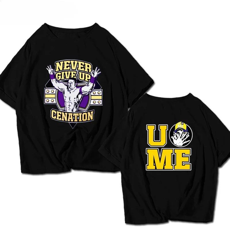 

American Wrestler John Cena Has The Same Never Give Up Sports T-shirt Short-sleeved Men s Women s Pure Cotton Short-sleeved Top M