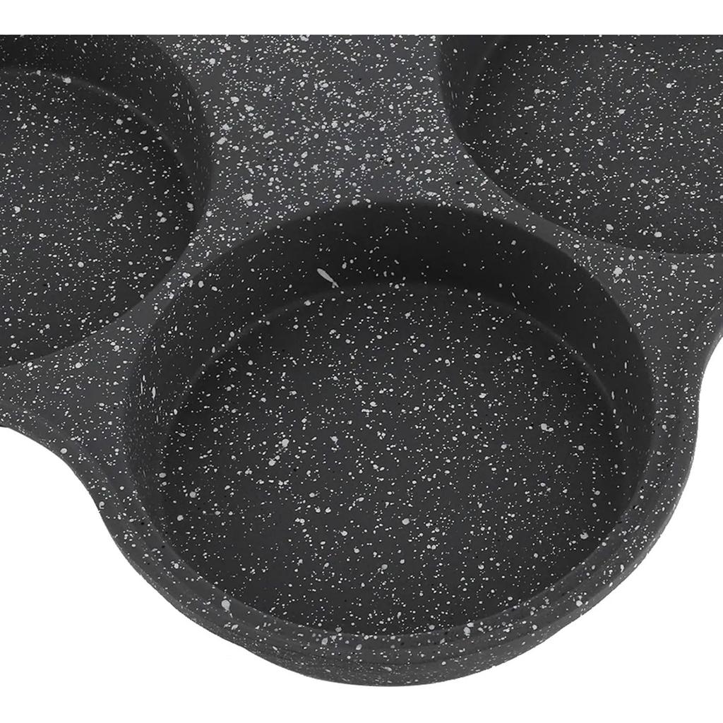 Eierkoekenpan, 4-kops eierpan anti-aanbaklaag, koekenpan voor gebakken eieren voor ontbijt, pannenkoek, hamburger, sandwiches, aluminiumlegering ei