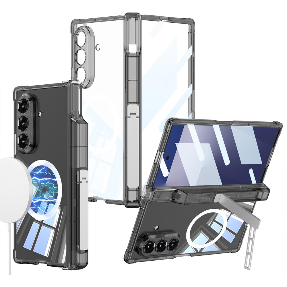 GKK For Samsung Galaxy Z Fold7 5G Magnetic Case Airbag Drop-Proof Hinge Protection Phone Cover with Pen Holder/Kickstand
