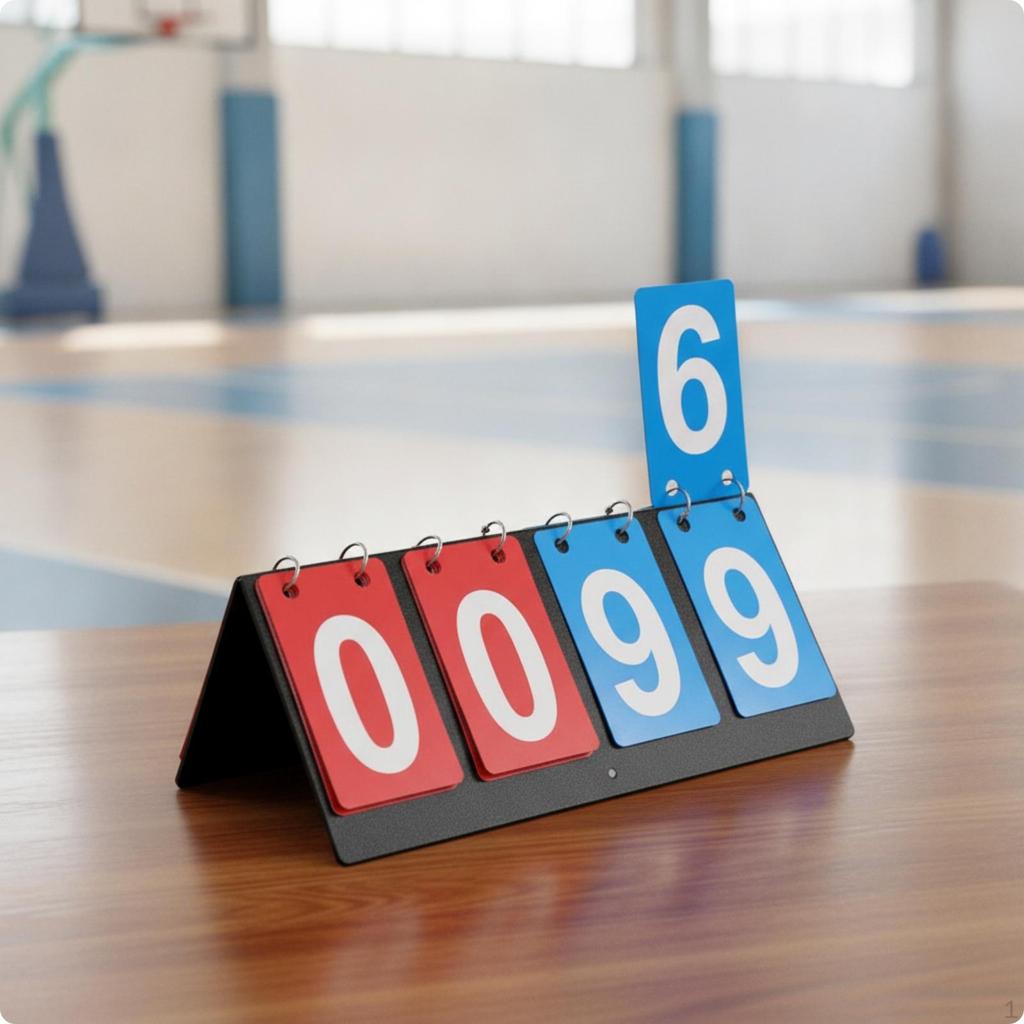 Flip Scoreboard with Number Cards Foldable Portable Manual Score Keeper for
