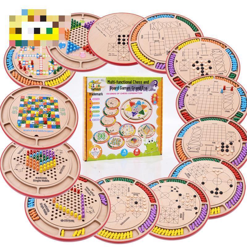 Brangdy Wooden Checkers Board Game