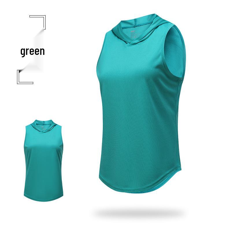 Men's Quick-Dry Hooded Sports Tank Top - Sleeveless Basketball Training Vest