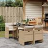 VidaXL Garden Dining Set with Cushions 5pcs Beige Poly Rattan 3277665
