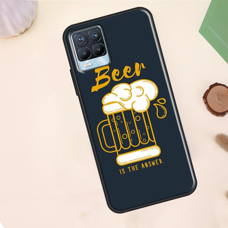 Beer Mug Beer Bubbles Case For Realme C55 C53 C33 C63 C61 C51 C65 C67 C71 C75 11 12 13 14 15 Pro Plus GT6 GT7 Pro