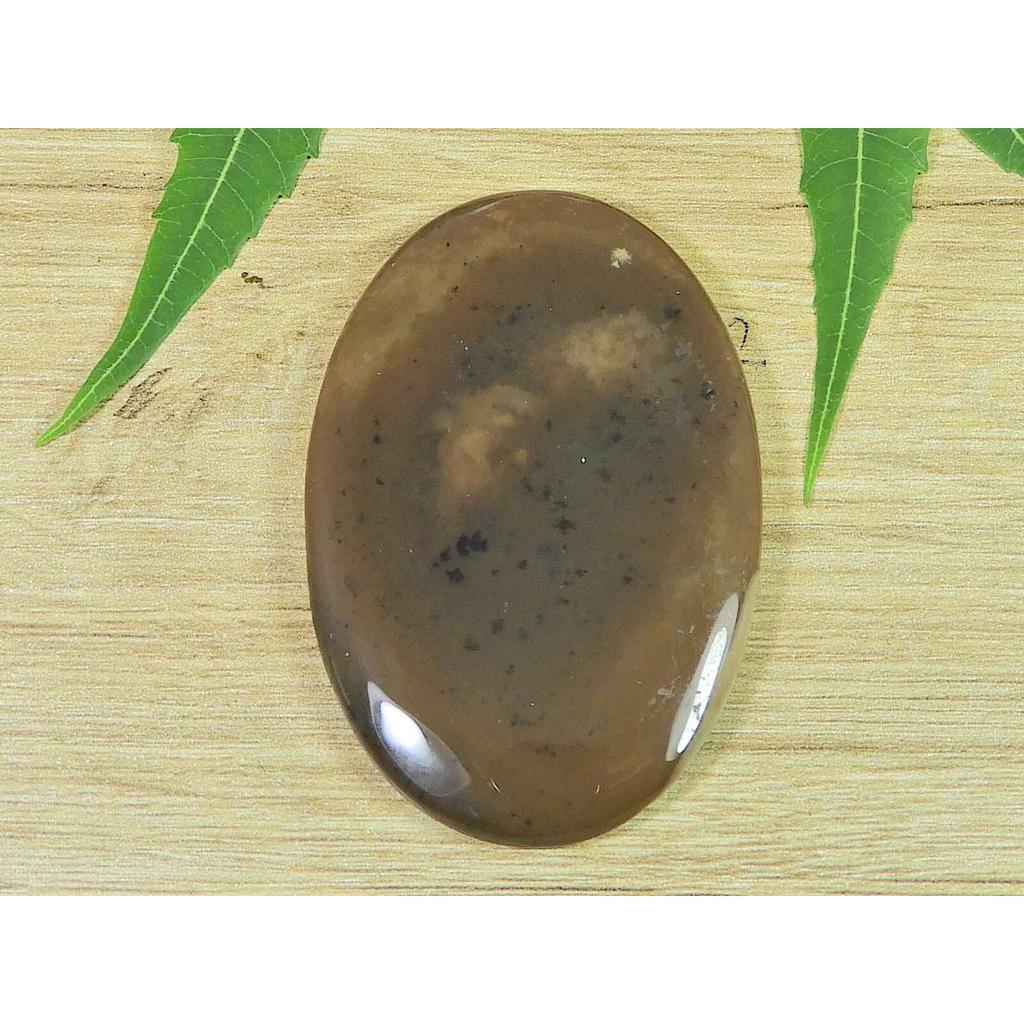 35X35X04MM Natural Honey Dendrite Oval Shape Cabochon Loose Gemstone 79Cts. SK-3452
