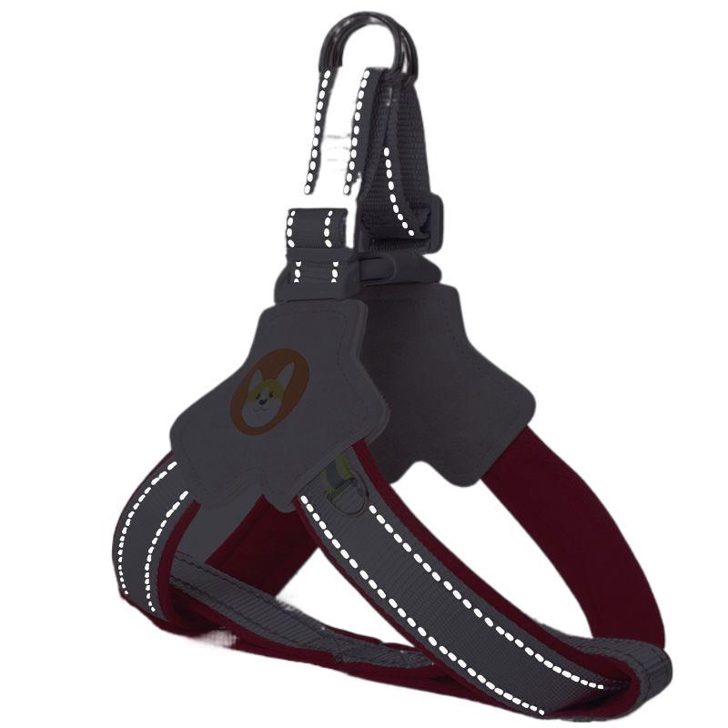 Breathable Dog Harness Vest with Leash for Shiba Inu, Corgi & Small to Medium Dogs