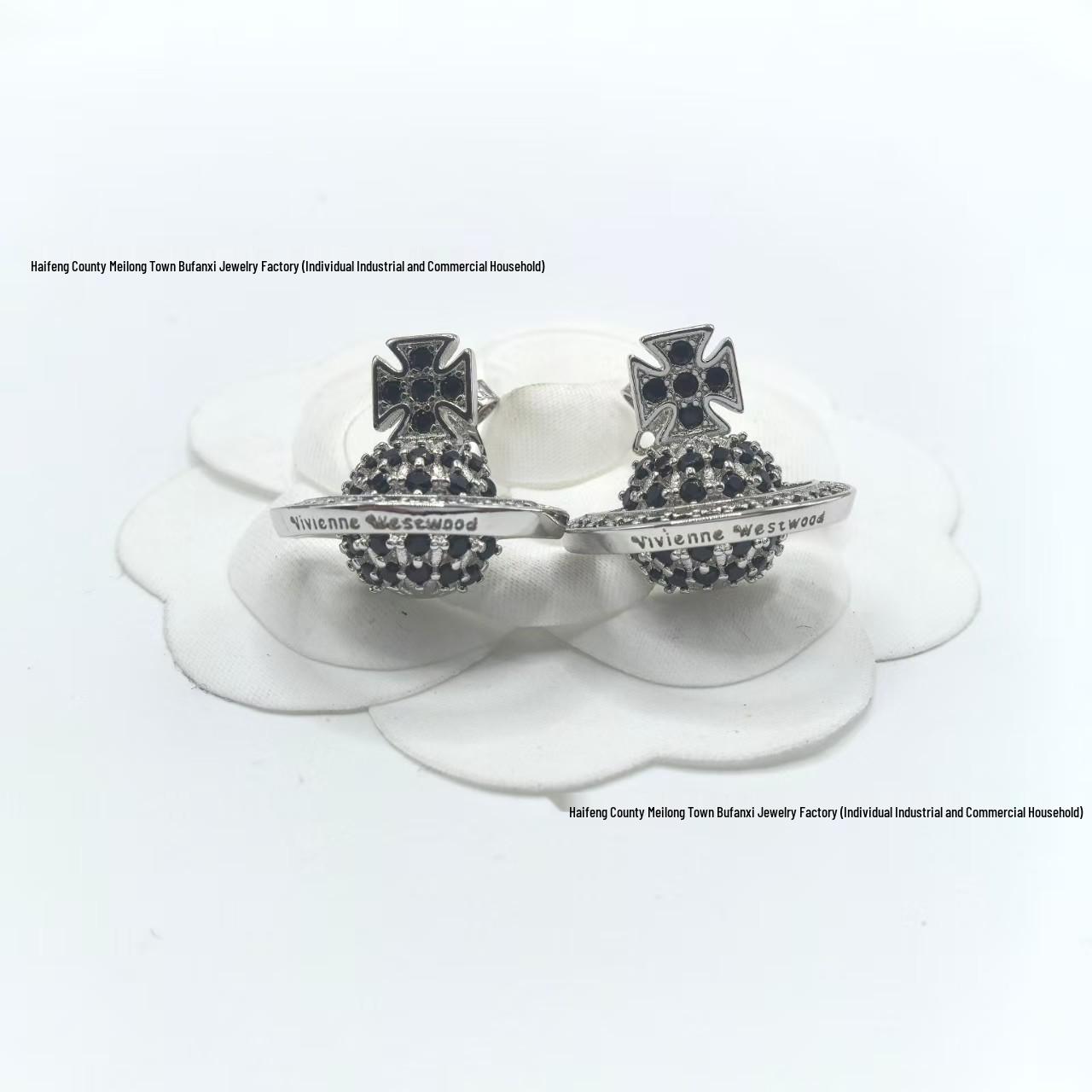 

Серьги-гвоздики Cixi Black Diamond, половина лица, 3D-планета - Легкая роскошь, модный панк-стиль для женщин белый