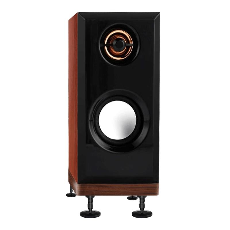 Holz- und Metall-Lautsprecherablage zur Verbesserung der Stabilität und Klangoptimierung, Reduzierung von Resonanzen, Verbesserung der Klarheit