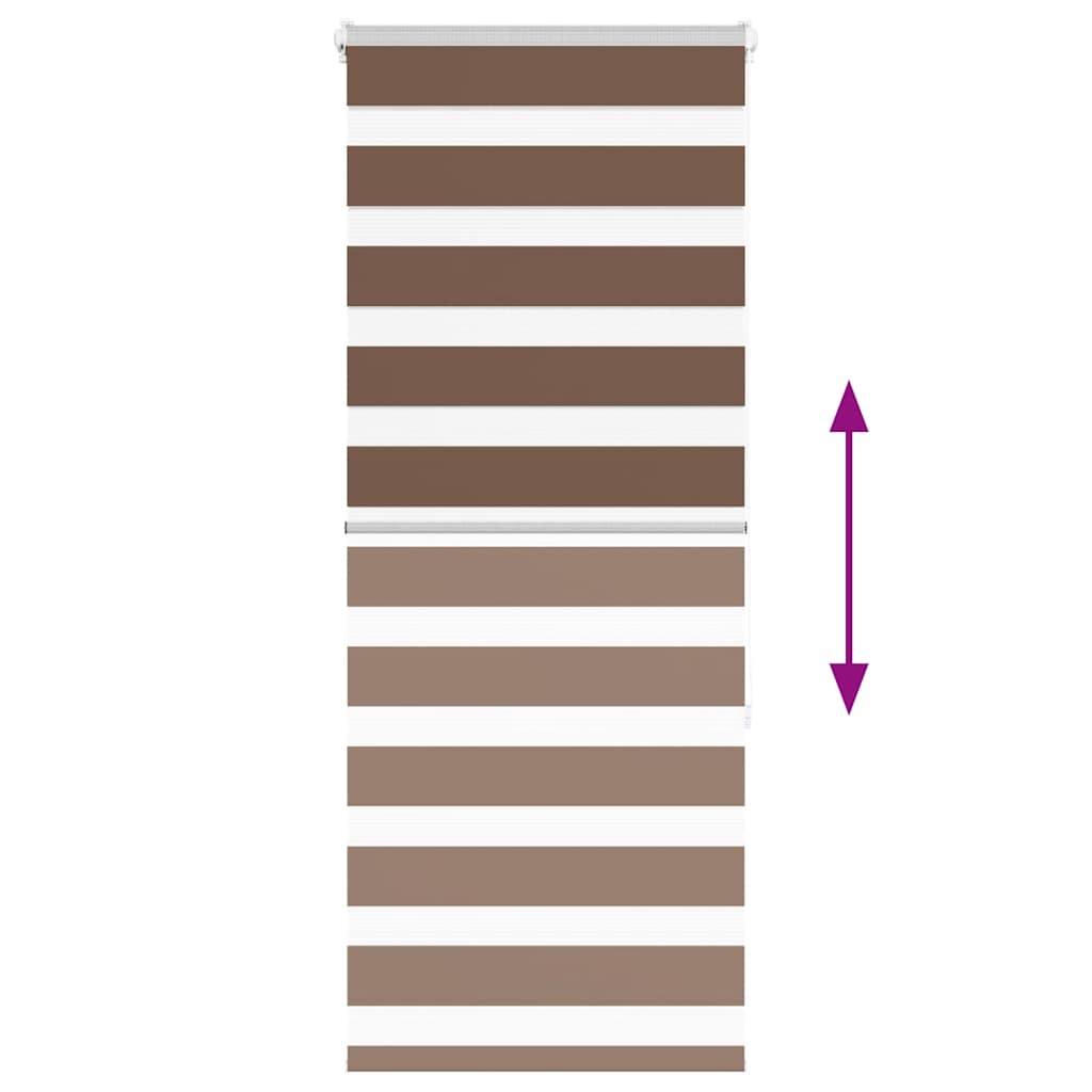 Double Roller Blind Brown 55x150 cm Fabric Width 50.9 cm Polyester