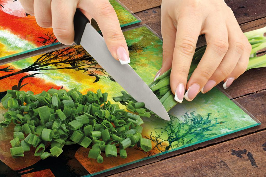 GLAS-SCHUTZPLATTE FÜR DIE KÜCHE 2x35x52 HIRSCH