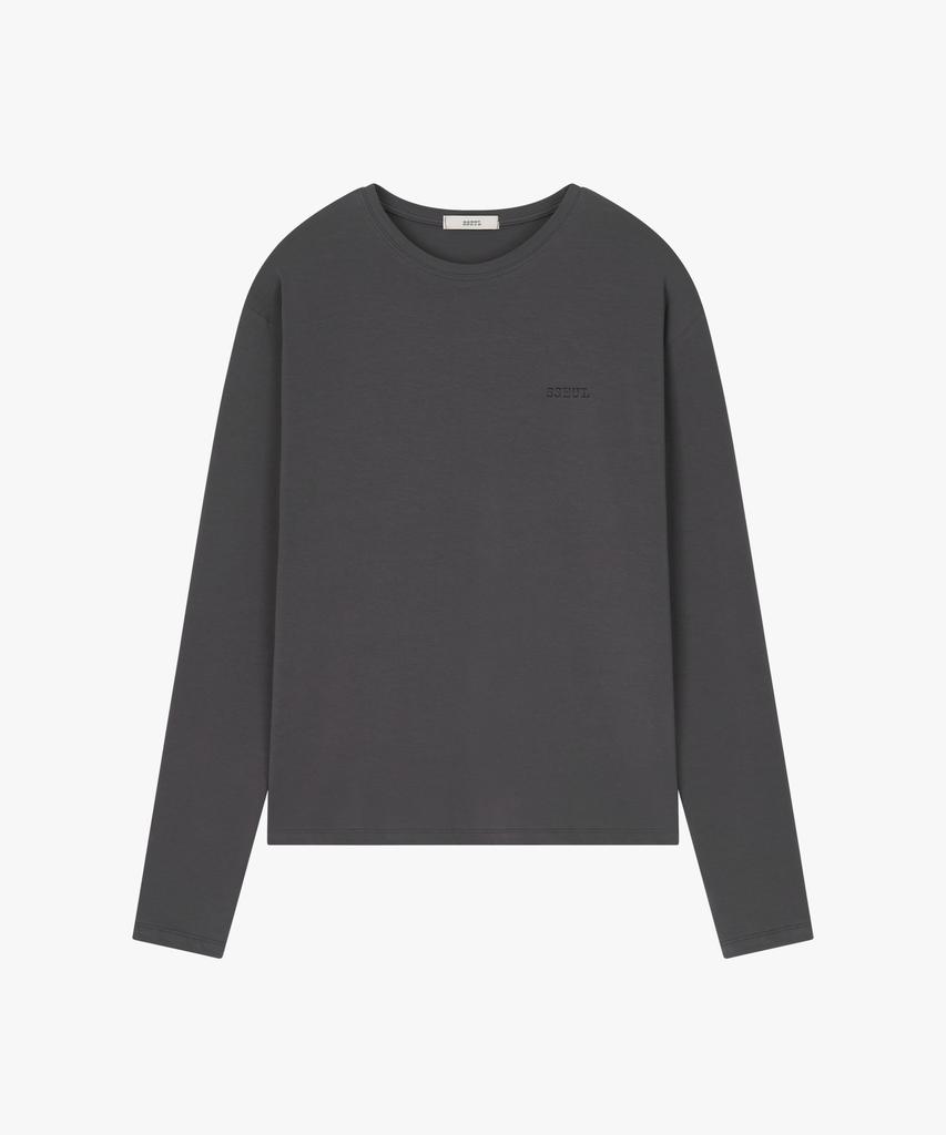 SSEUL Clip Print Warmer Long Sleeve Charcoal
