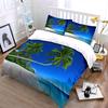 Palm trees and ocean. Bedding sets Duvet cover sets Duvet covers Pillowcases(1* Duvet Cover 2* Pillowcases without duvet insert)