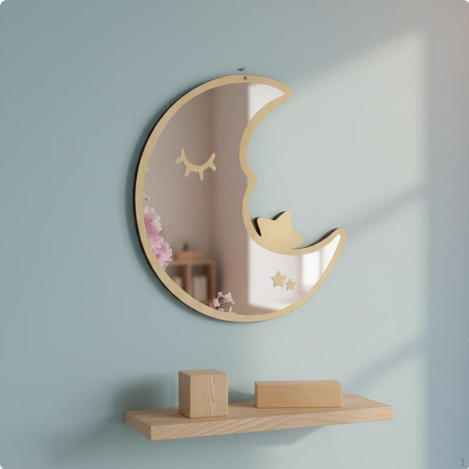 Nordic Style Hanging Mirror Shatterproof Acrylic Lightweight House Decoration for Kids,