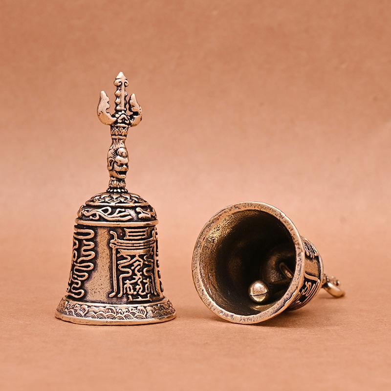 Brass Handicraft Die-Casting Drop Bell Key Car Button Wind Bell Christmas Bronze Bell Creative Gift Home Decoration Accessories