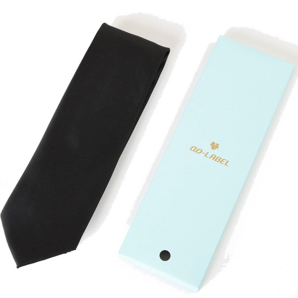 [ao-LABEL] Brand Necktie, Black Necktie, Formal Occasions (FuneralWakeMemorial Service), Plain Black