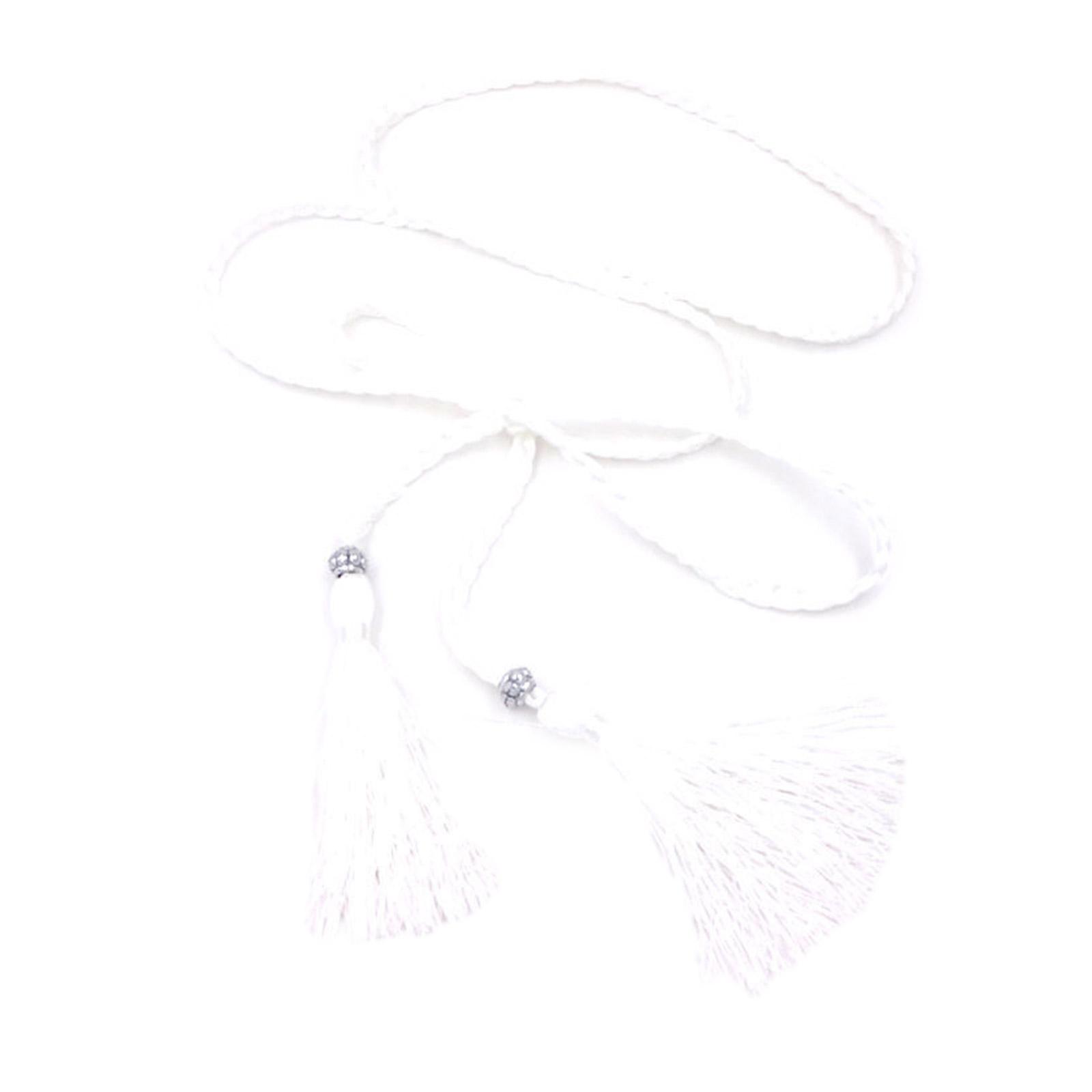 

Традиционные стили Пояс Универсальный Пояс-веревка Женский Узел Регулируемый Пояс для Повседневной или Этнической Одежды белый