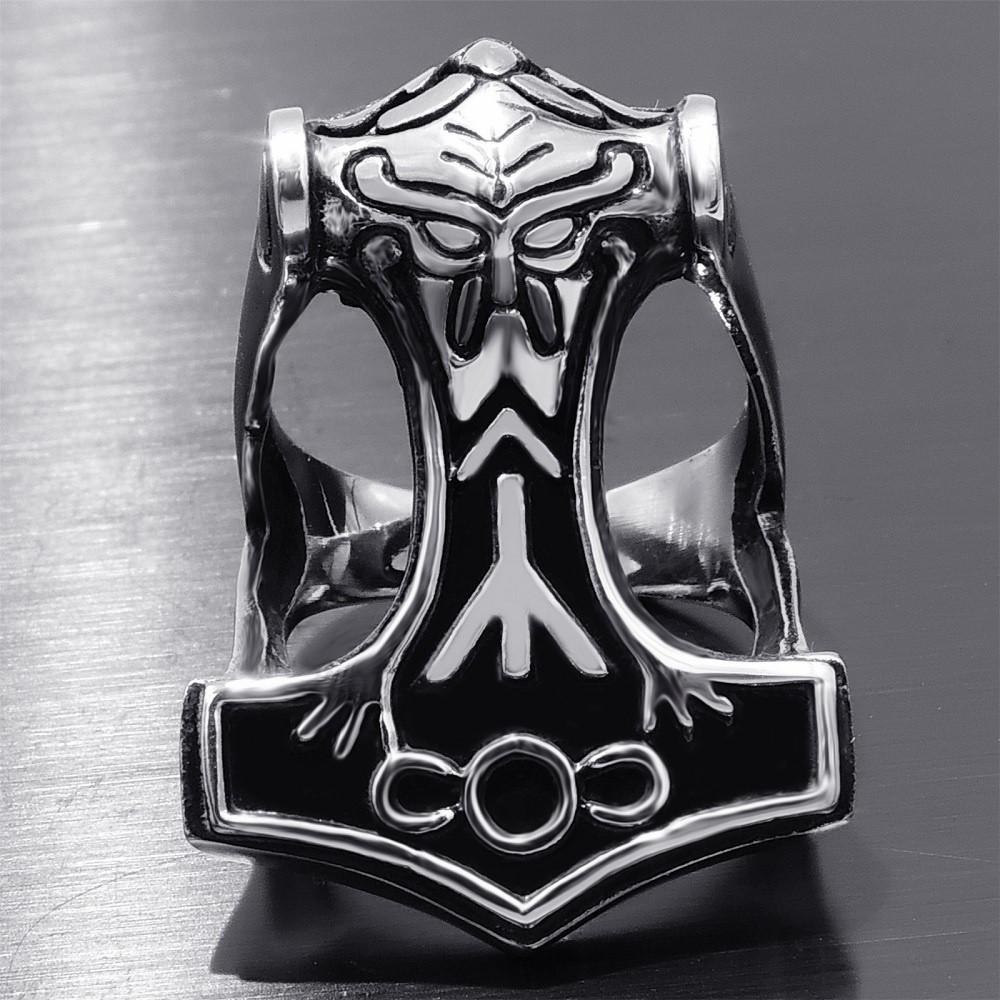Retro Men's Domineering Thor's Hammer Ring