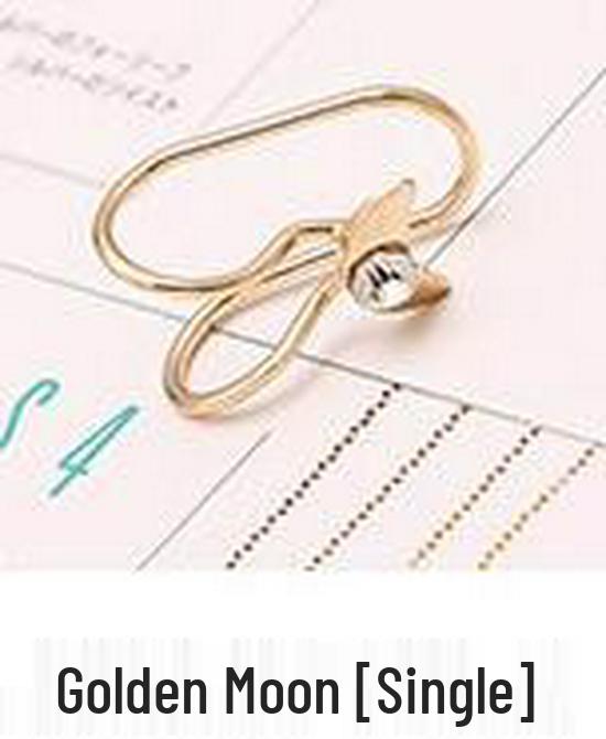 Korean Pearl and Diamond Star Ear Cuffs - U-Shaped Temperamental Stud Earrings
