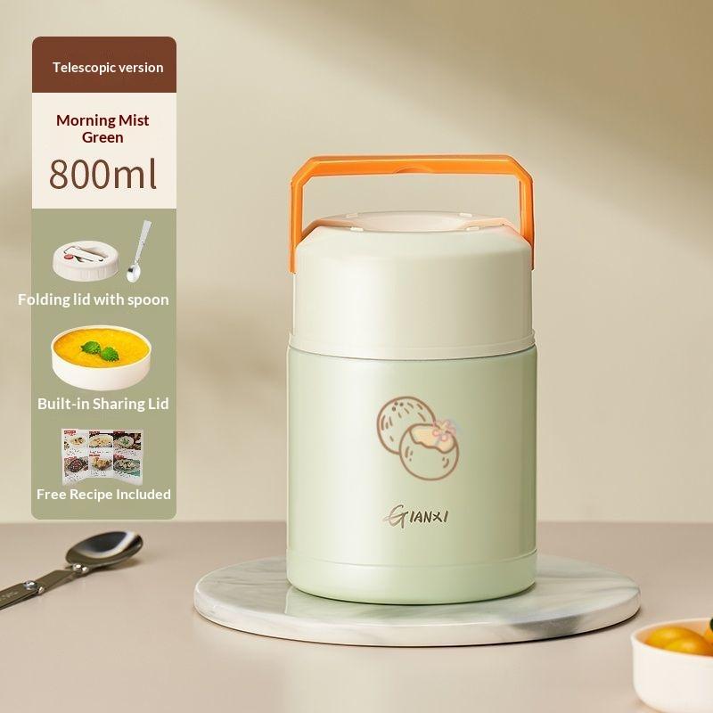 Gianxi  Braised Beaker Insulated Lunch Box Portable Braised Congee  316 Stainless Steel Large Capacity Braised Pot Simple