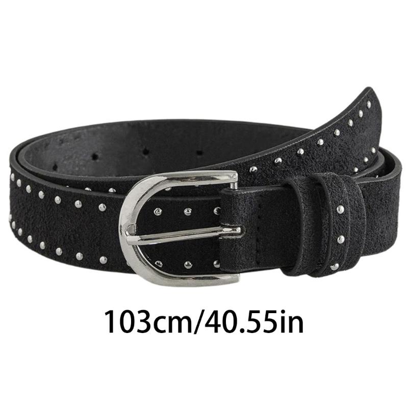 Durability Casual Belt Women's Leather Waistband Vintage Western Waist Belts for Jeans and Dresses