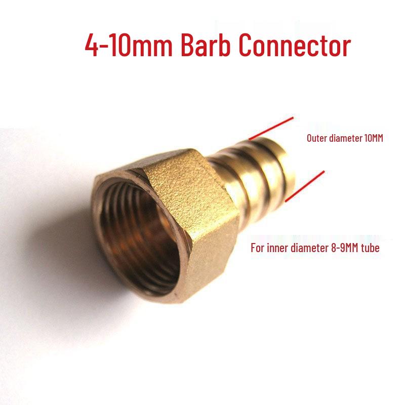 4-Minute Inner Thread Copper Fitting & Metal Butt Joint with Plastic Barb for Water Pipe