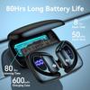 1PACK Wireless earbud-style Bluetooth headphones with LED display, featuring stereo sound effect Suitable for running exercises or fitness activities.