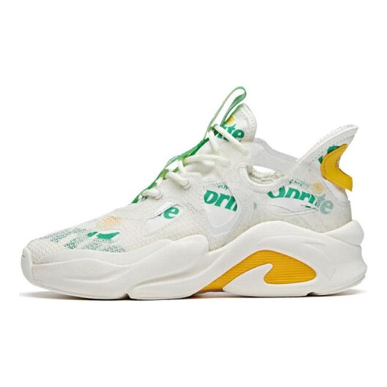 Coca Cola x Anta Life Collection Wei Feng Slip Resistant Abrasion Resistant Low top Chunky Sneakers Women's White Green 122028085-10