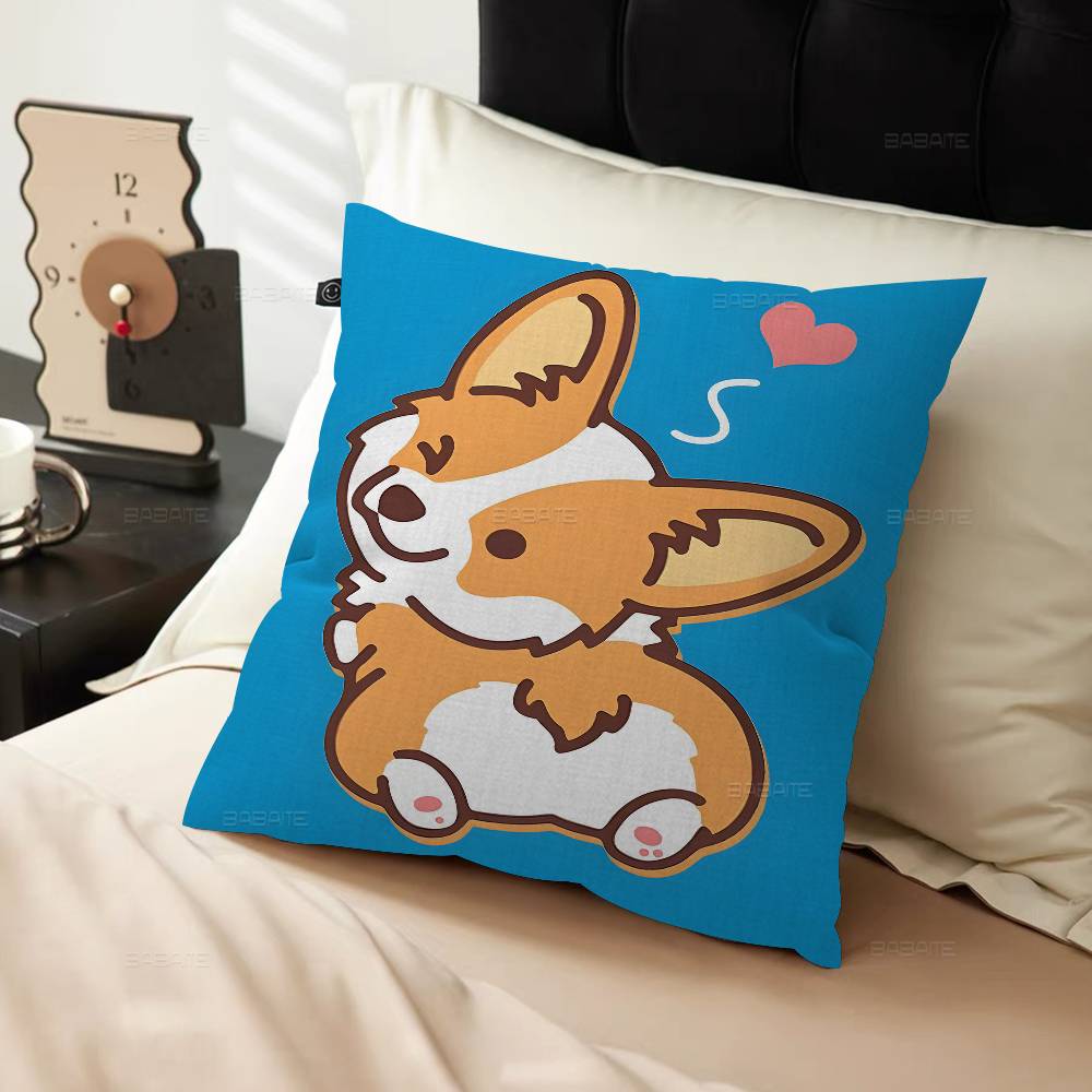 Lovely Welsh Corgi Cushion Cover Polyester Sofa Cushions Decorative Throw Pillows Home Decoration Pillowcover