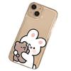Simple and cute rabbit is suitable for iPhone17Pro mobile phone case Apple 16promax soft case 15/14 fine hole generation