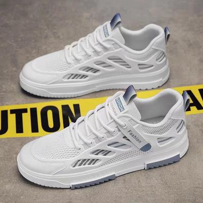 Men's Shoes Spring Breathable Deodorant Mesh Shoes Trend Versatile Casual Board Shoes Student Sports Soft Sole White Tide Shoes