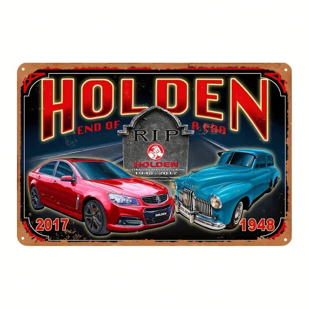 

Modern Metal Wall Art Sign, Vintage Tin Poster Decor