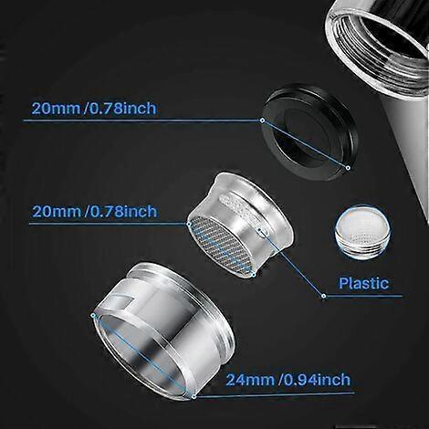 24 Aerator, 3 Pieces Filter Accessories t Diffuser t Filter with Seal for Kitchen and Bath