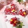 50pcs Valentine'S Day Organza Candy Bags,Red Heart-Shaped Mesh Jewelry Pouches with Drawstring Closure,Perfect for Wedding